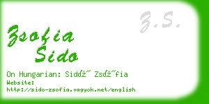 zsofia sido business card